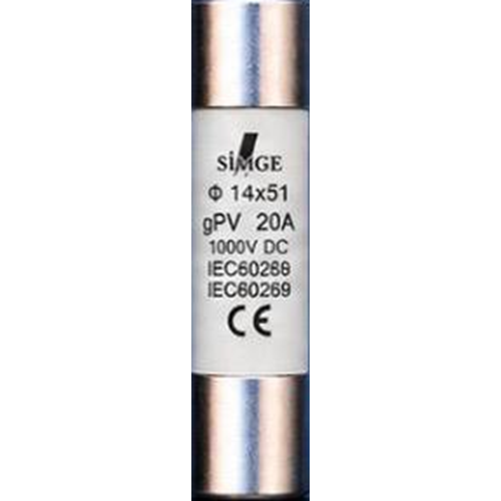 SİMGE 14x51 20A 1000V DC SİGORTA KARTUŞU