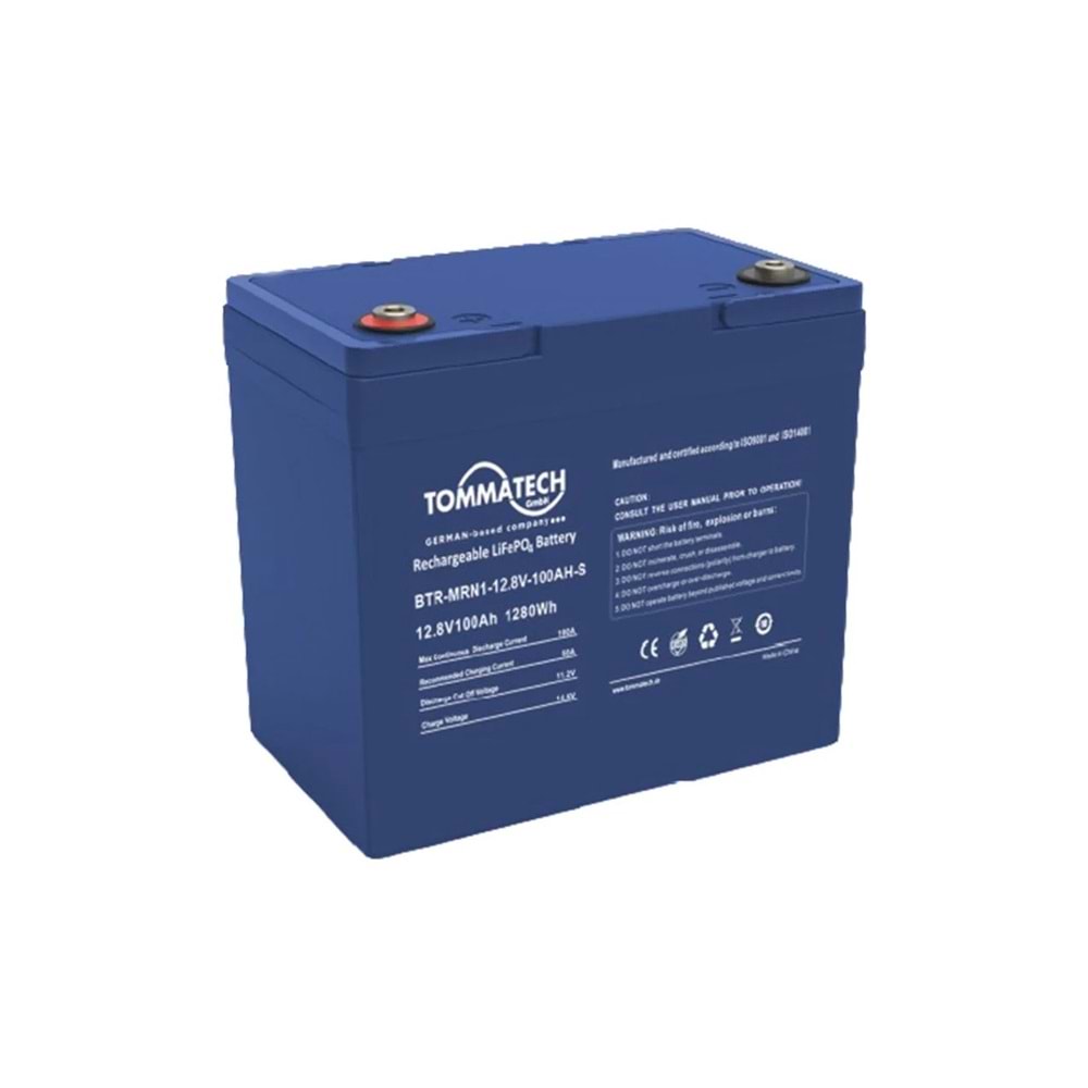 Tommatech LFP MRN1 Series 12.8V 100AH Small LV